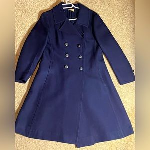Vintage Women’s Mr. Roberts Trench coat | Dark Navy Blue | Medium | 1970’s |